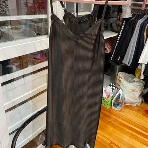 NWOT ALLSAINTS pleated satin dress